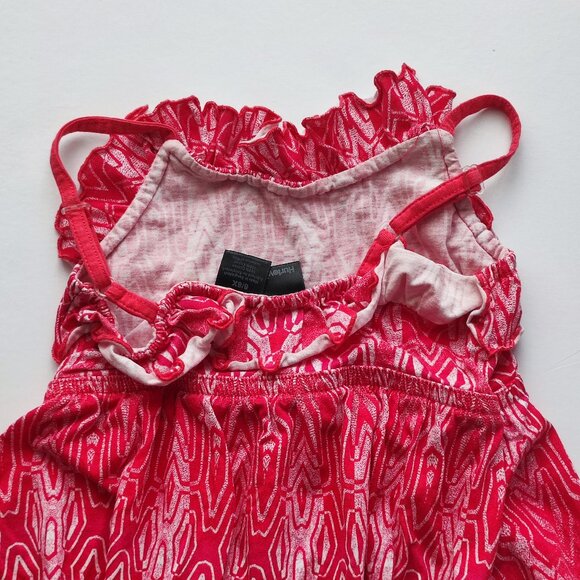 Hurley summer dress women youth size S (6) red lightweight open shoulders straps - Picture 4 of 12